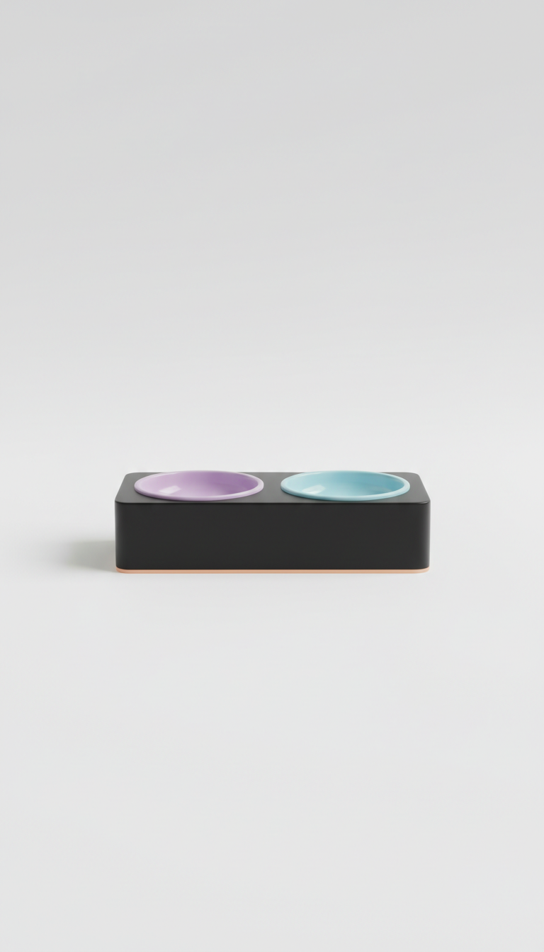 Minimalist Pet Feeding Station Ceramic Bowls