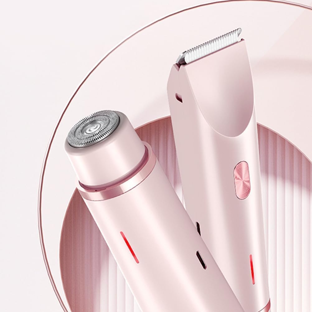 2 In 1 Hair Remover Women's Double Head Shaver Private Pubic Hair Trimmer Electric Razor Wet Dry Electric Body Hair