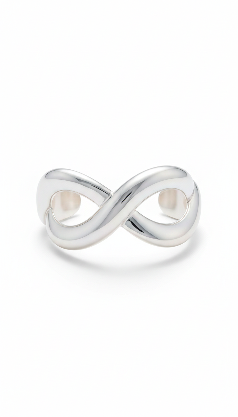 Sculptural Silver Cuff Bracelet